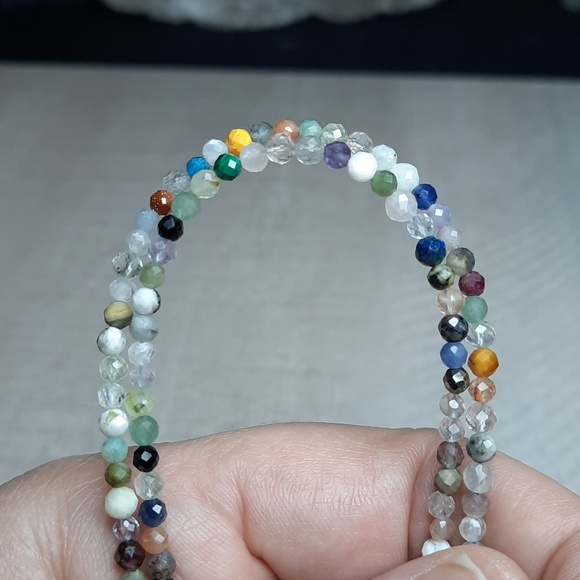 3mm Faceted Multi Gem Stone 15in Strand #3 - Picture 3 of 4